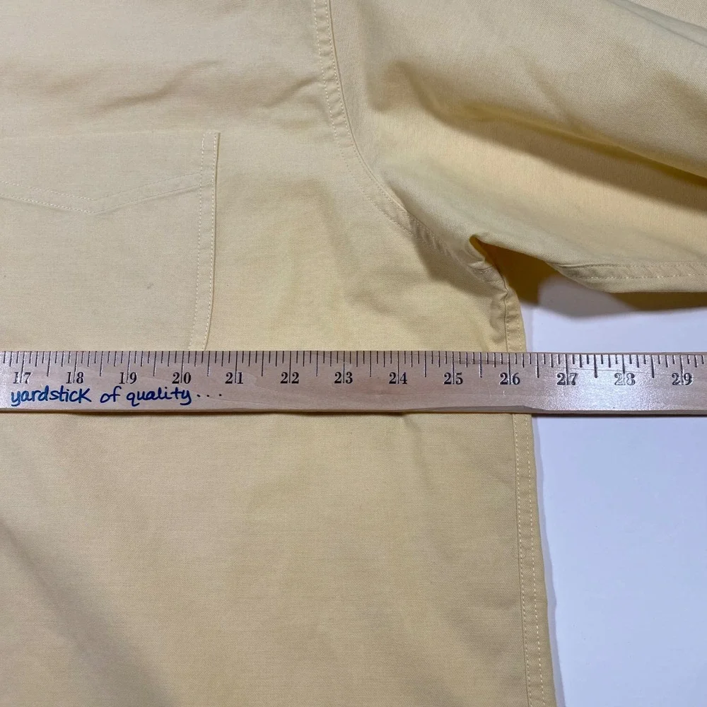 LLBean‎ Mens XL Regular Yellow Button Down Shirt Long Sleeve Cotton Casual